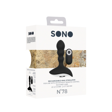SONO No.78 Rechargeable Intimate Device with Remote Control, Black