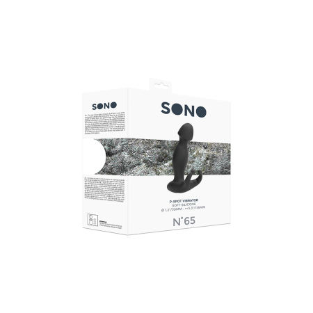 SONO No.65 Silicone P-Spot Massager with Dual Stimulation Black
