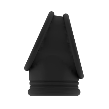 Shots No.48 Adjustable Ring with Scrotal Support TPE Black