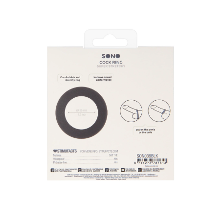 Shots No.39 Intimate Support Ring TPE Black