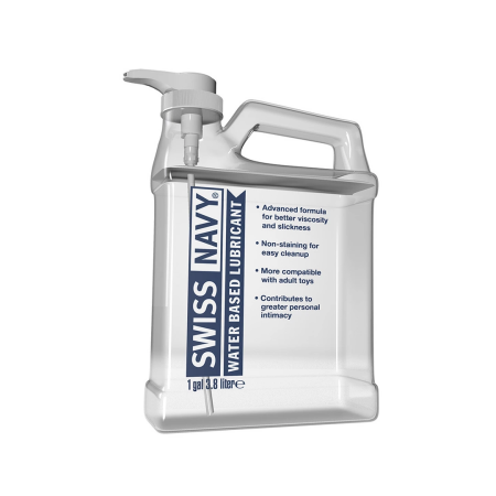 Swiss Navy Premium Water-Based Lubricant 3785ml Leak-Proof Bottle