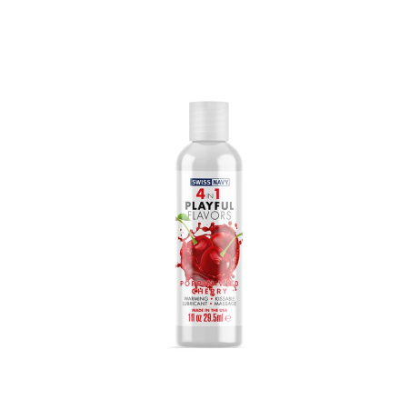 Swiss Navy Flavors 4-in-1 Wild Cherry Lubricant 30 ml Paraben-Free