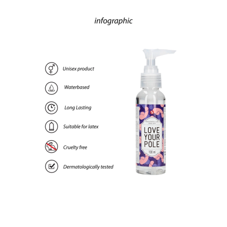 S-Line Love Your Pole Water-Based Lubricant 100 ml - Dermatologically Tested