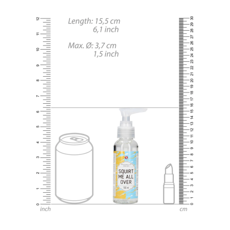 S-Line Squirt Me All Over Water-Based Lubricant 100ml - Neutral Formula