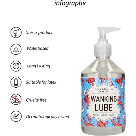 S-Line Wanking Lube Water-Based Lubricant 500ml Large Bottle