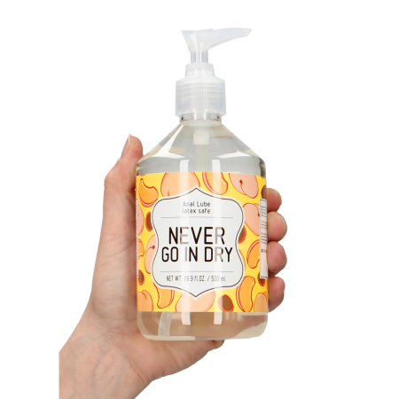 Never Go In Dry Waterbased Anal Lubricant 500 ml - Gentle Formula