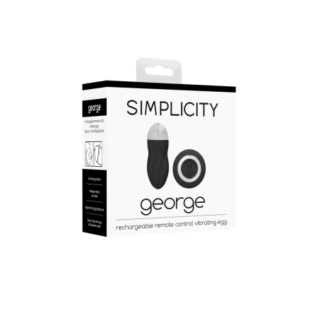 Svakom George Wireless Intimate Egg, Silicone, Remote Controlled, Black