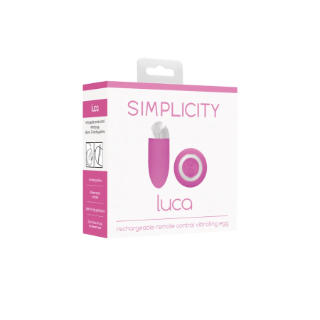 Luca Wireless Silicone Vibrating Egg with Remote Control - 36 Modes, Purple