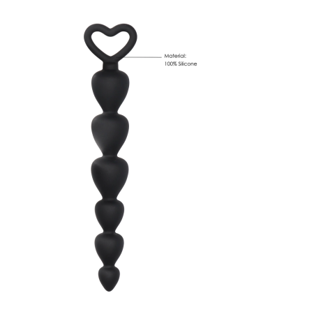 EasyToys Silicone Flexible Intimate Bead Chain Black 100% Silicone