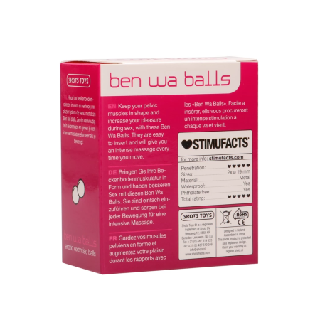 Shots Toys Geisha Ben Wa Balls - Weighted Kegel Exercise Set 28g Pink