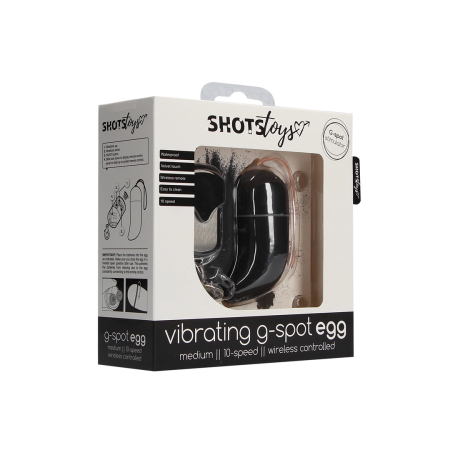 Shots Wireless Vibrating Intimate Egg Medium Remote 10 Modes Black