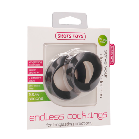 Loving Joy Endless Silicone Support Ring Set Large & Medium Black