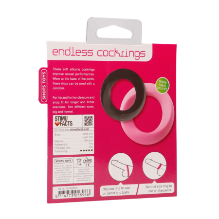 Loving Joy Endless Silicone Support Ring Set Large & Medium Black