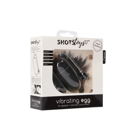 Sinner Gear Vibrating Egg 10-Speed Black - Velvet Touch Intimate Device