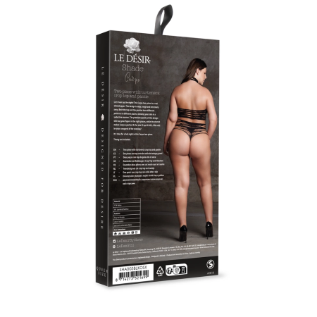 Curve Underwear Carpo XLVI Two-Piece Turtleneck Crop Top & Panties Plus Size