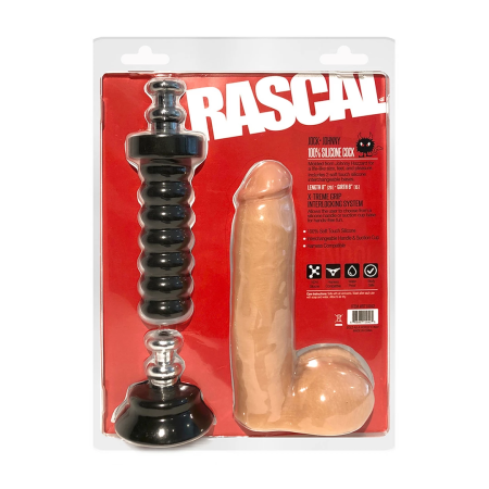 Rascal Jocks Johnny Silicone Model 20 cm with Suction & Handle Base