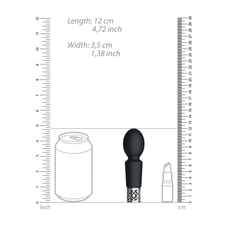 Brilliant Mini Wand Massager Medical Silicone Rechargeable Purple