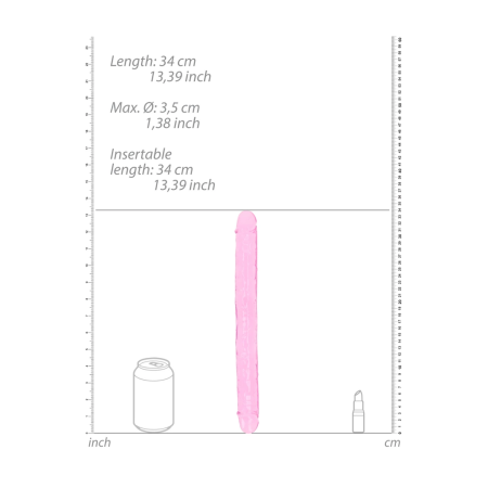 REALROCK Crystal Clear Double Intimate Model 34 cm Transparent