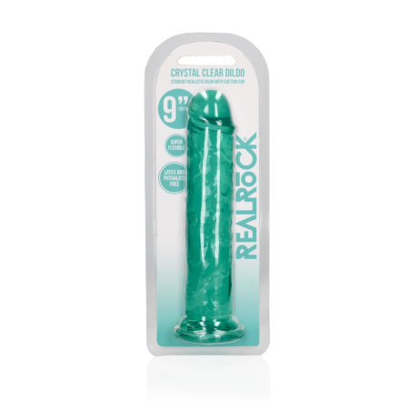 REALROCK Crystal Clear Intimate Device 23 cm with Suction Cup Transparent