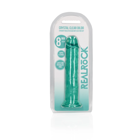 REALROCK Crystal Clear 8-inch Intimate Model with Suction Cup Transparent