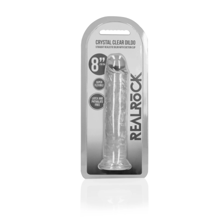 REALROCK Crystal Clear 8.7" Intimate Machine with Suction Base Transparent