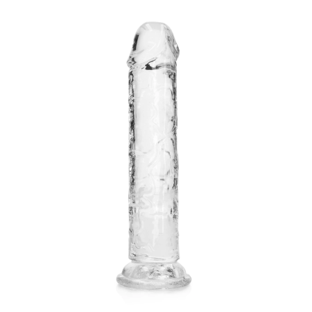 RealRock Crystal Clear 7'' Intimate Model with Suction Base, Transparent