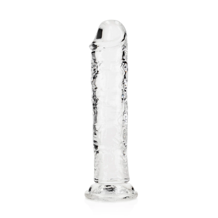 RealRock Crystal Clear 7'' Intimate Model with Suction Base, Transparent
