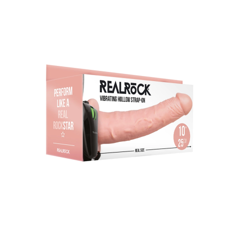 RealRock Vibrating Hollow Strap-On 24.5cm Adjustable Intimate System