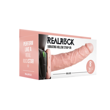 RealRock Vibrating Hollow Strap-On 20.5 cm Adjustable System