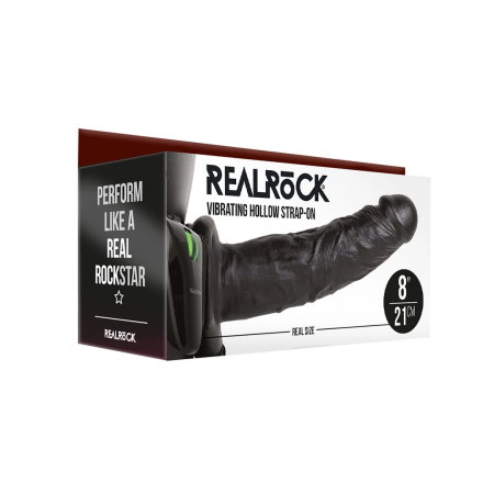 RealRock Vibrating Hollow Strap-On 20.5 cm Adjustable System