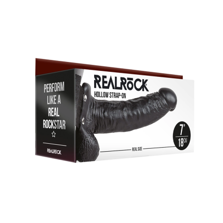 RealRock Hollow System Adjustable Model with Balls 18 cm Beige