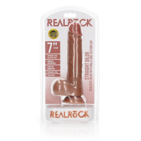 RealRock 7" Intimate Machine with Suction Cup & Realistic Texture 18cm Beige