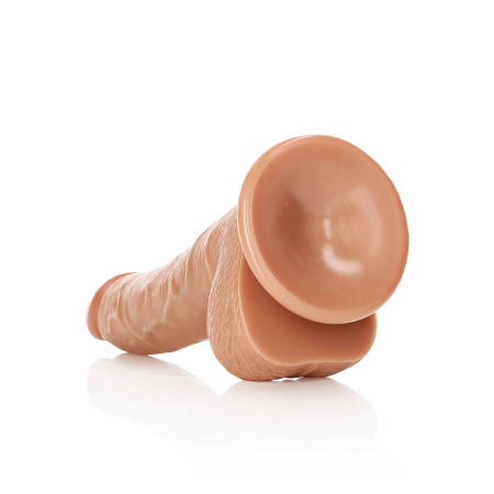 RealRock Curved Silicone Model with Suction Cup 18 cm Beige