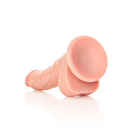 RealRock Curved Silicone Model with Suction Cup 18cm Beige