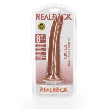 RealRock Slim Anatomical Model with Suction Cup 20.5cm Beige