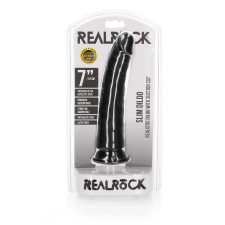 RealRock Slim Model 18 cm Intimate Device with Suction Base - Beige