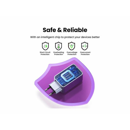 UGREEN Nexode Pro 100W, GaN, USB + 2x USB-C - pilkas