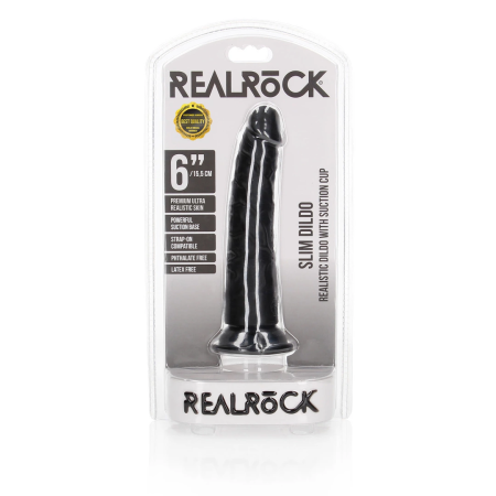 RealRock Slim Anatomical Model 15.5 cm with Suction Base Beige