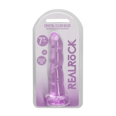 REALROCK Crystal Clear Intimate Device 17 cm with Suction Cup Transparent