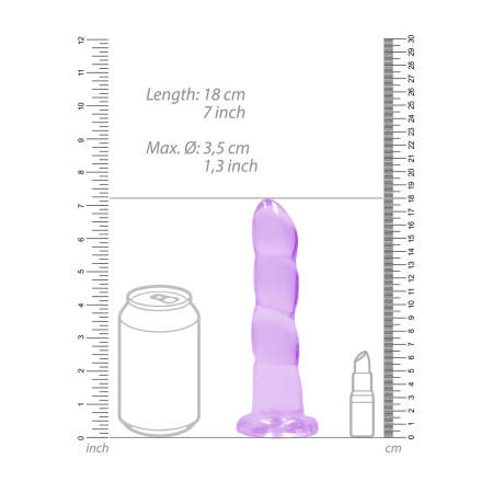 REALROCK Crystal Clear Intimate Device 17 cm with Suction Cup Transparent