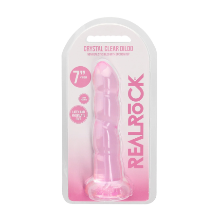 REALROCK Crystal Clear Series Intimate Device 17 cm with Suction Base