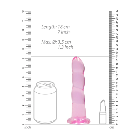REALROCK Crystal Clear Series Intimate Device 17 cm with Suction Base