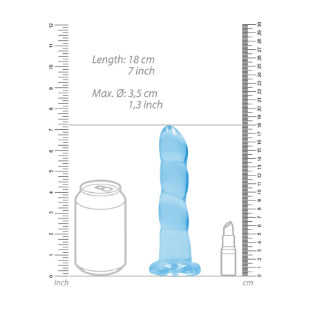 REALROCK Crystal Clear Intimate Model 17 cm with Suction Base