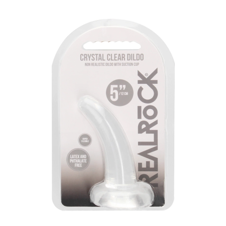 REALROCK Crystal Clear Intimate Machine with Suction Cup 11.5cm Transparent