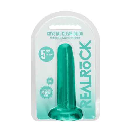 REALROCK Crystal Clear Intimate Device 13.5 cm with Suction Base Transparent