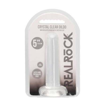 REALROCK Crystal Clear 5" Intimate Machine with Suction Cup Transparent