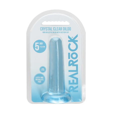 REALROCK Crystal Clear Intimate Machine 13.5 cm with Suction Base Transparent