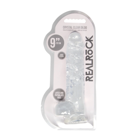 RealRock Crystal Clear Intimate Model with Suction Cup 25cm Transparent