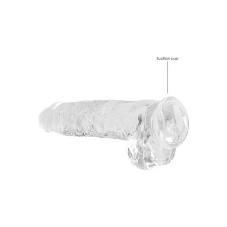 RealRock Crystal Clear Intimate Model with Suction Cup 25cm Transparent