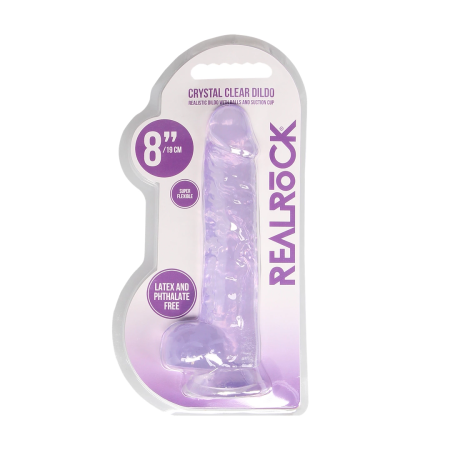 RealRock Crystal Clear 21cm Transparent Model with Sturdy Suction Base